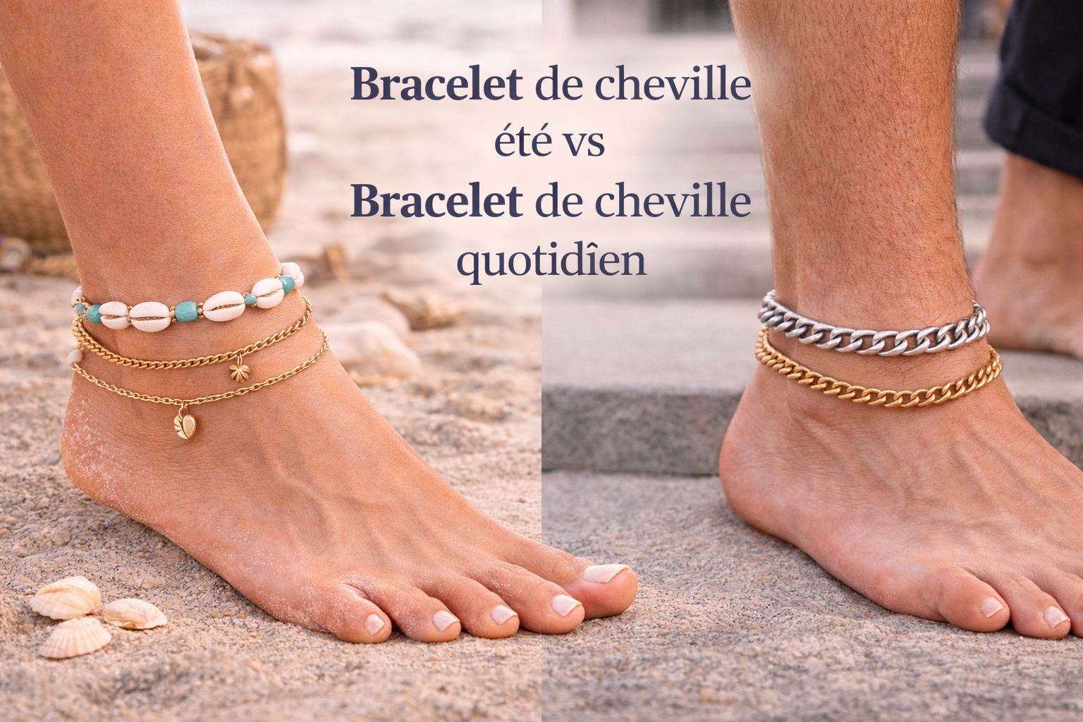 Bracelet de cheville été vs bracelet de cheville quotidien
