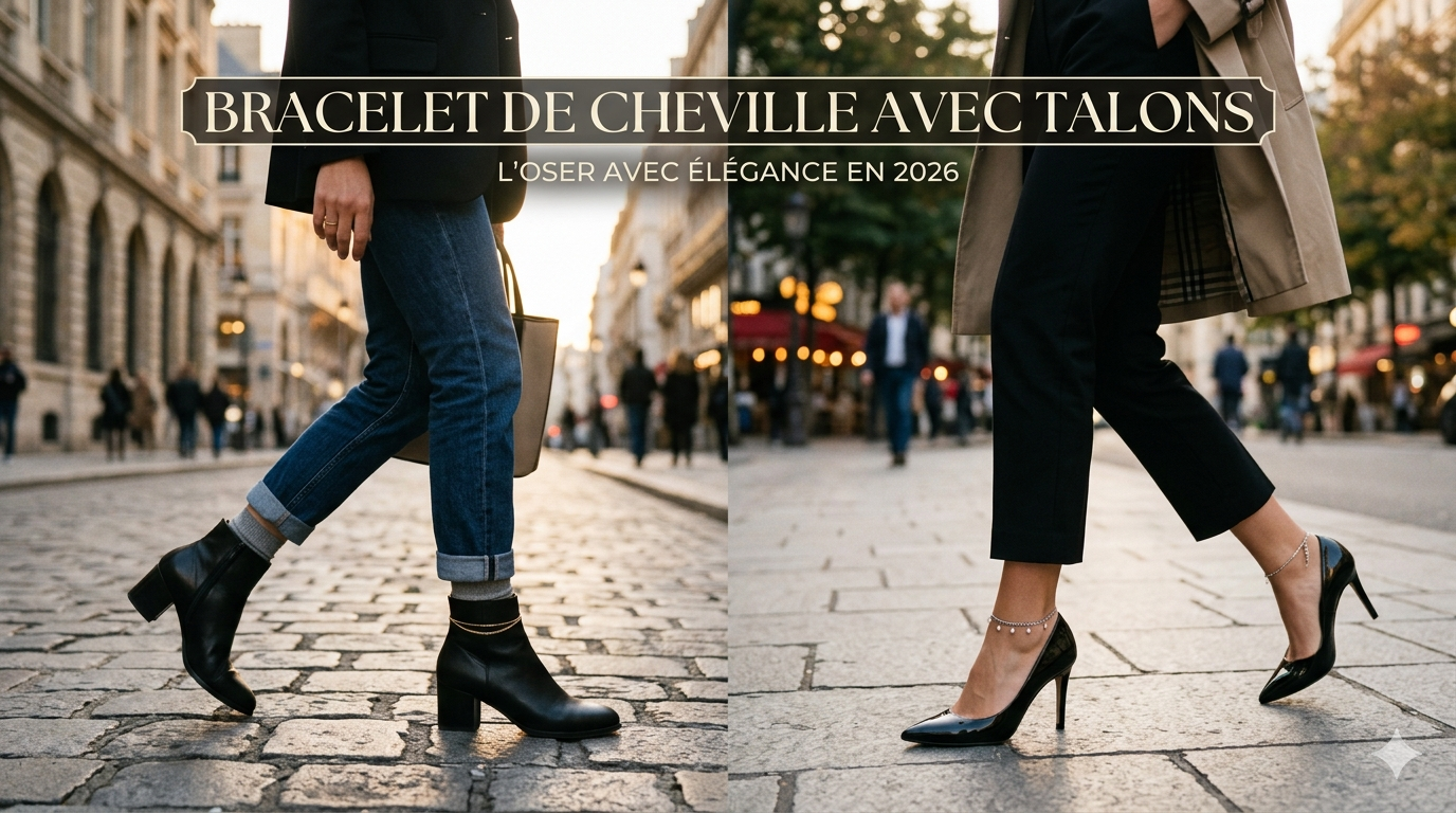 Bracelet de cheville avec des talons : l'oser avec élégance (escarpins, bottines, chaussures fermées) en 2026