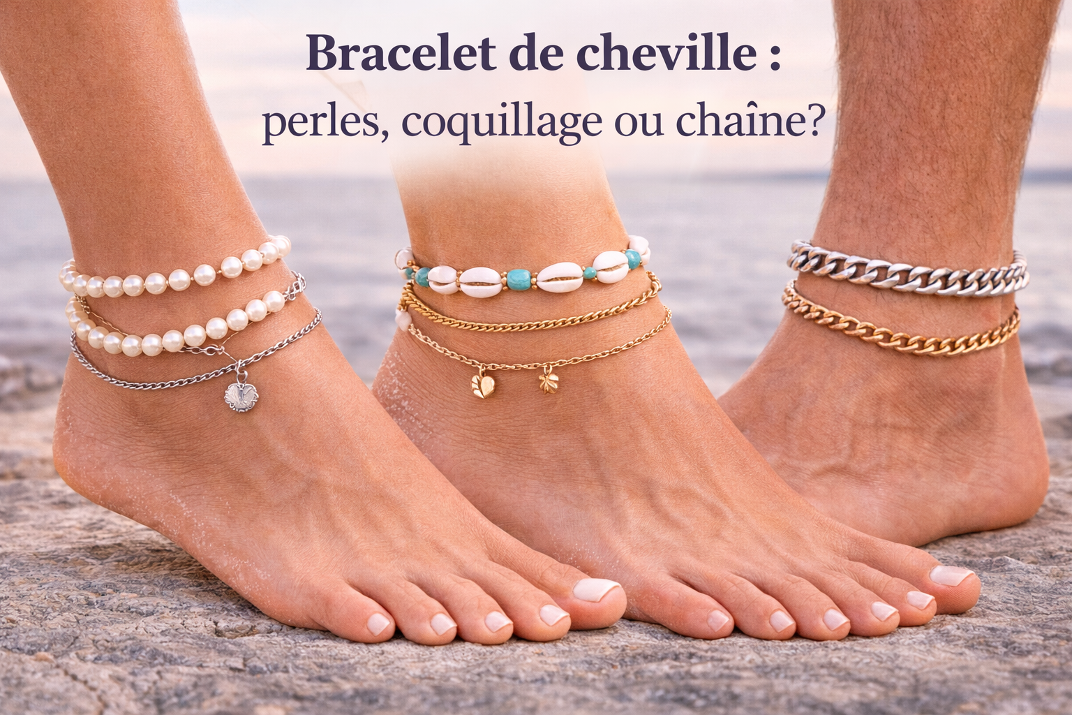 Anklet: beads, shell or chain? 