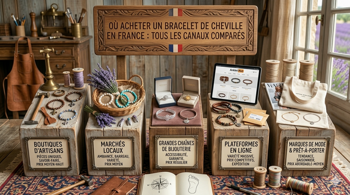Où acheter un bracelet de cheville en France : tous les canaux comparés