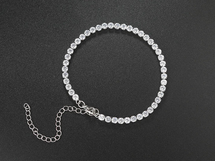 Bracelet de Cheville Élégant en Strass Frangé