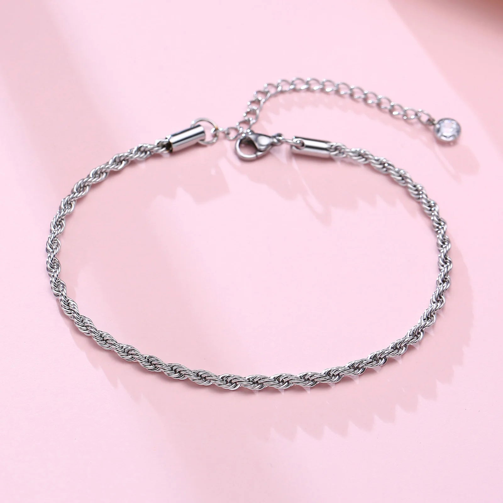 Bracelet de Cheville Homme Acier avec Croix