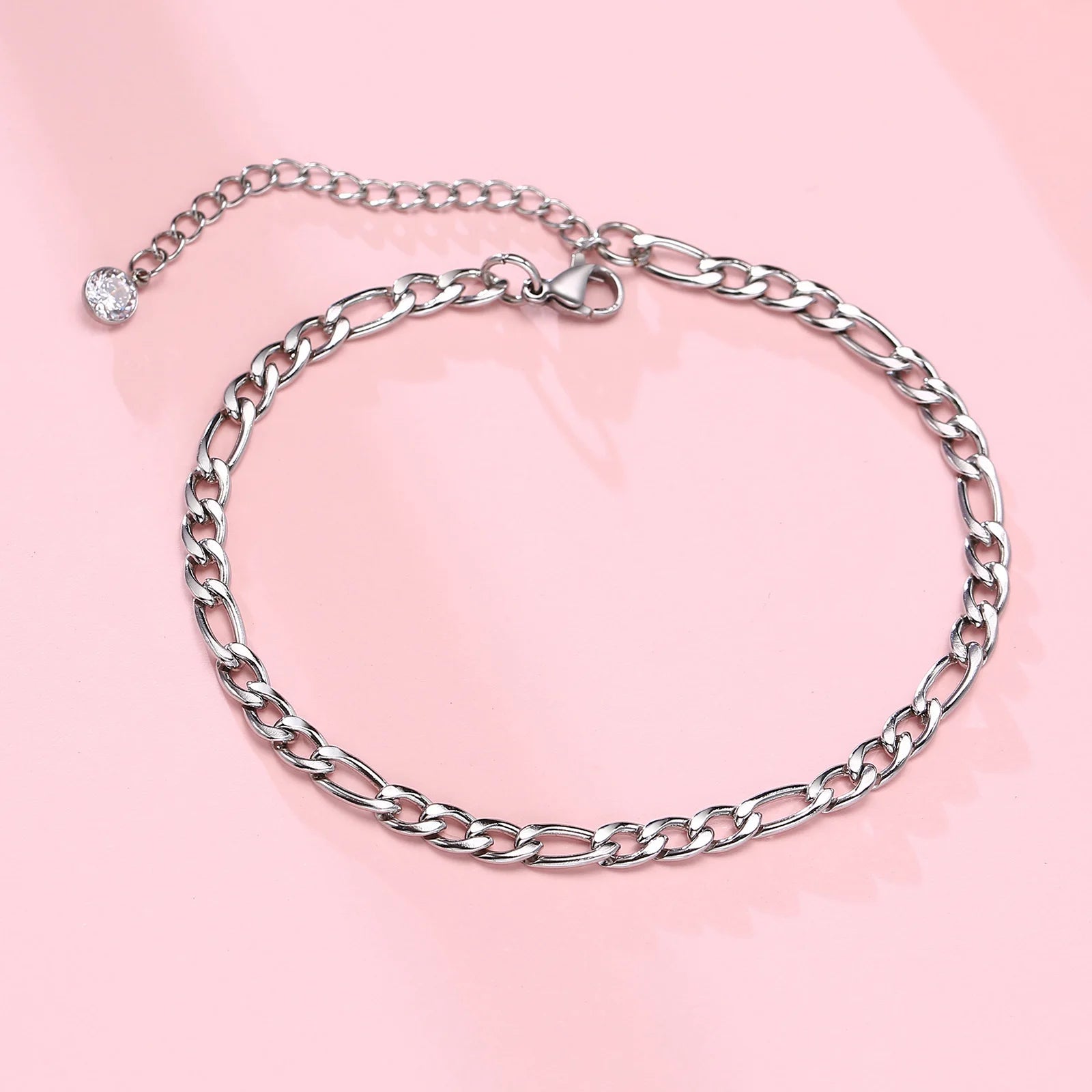 Bracelet de Cheville Homme Acier avec Croix