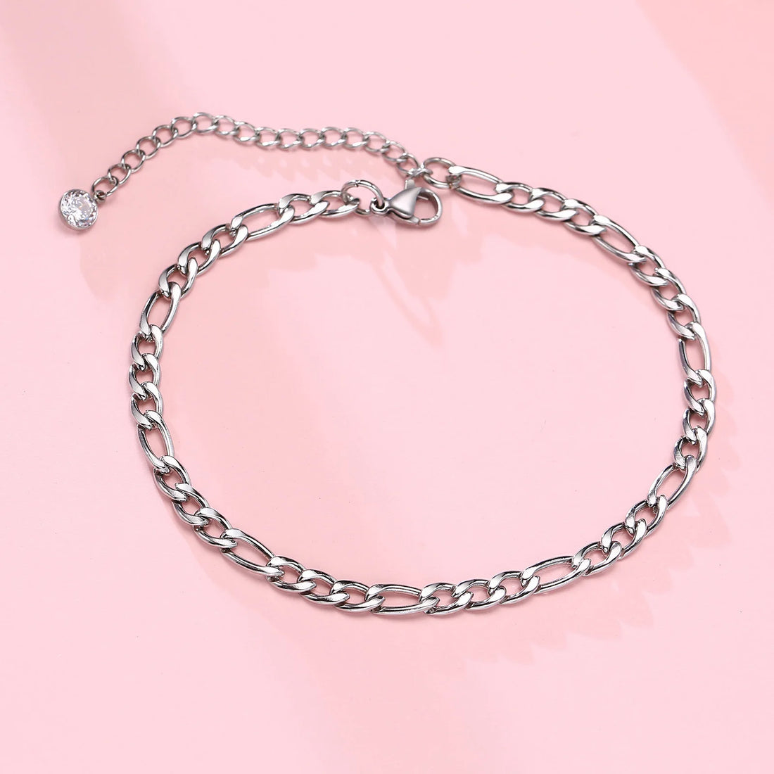 Bracelet de Cheville Homme Acier avec Croix