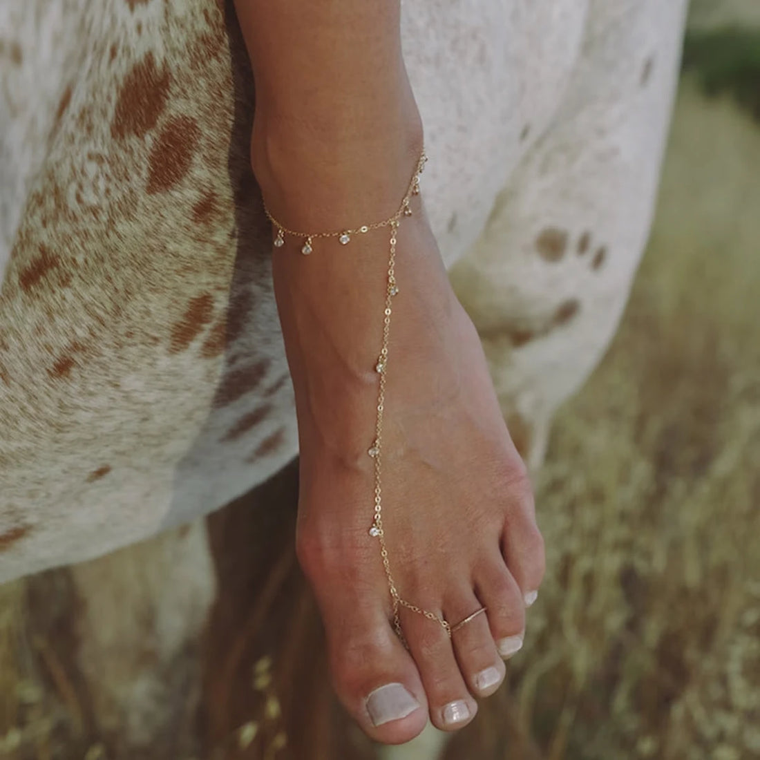 Bracelet de Cheville Soléa – Chaîne de Pied Dorée