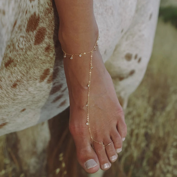 Bracelet de Cheville Soléa – Chaîne de Pied Dorée