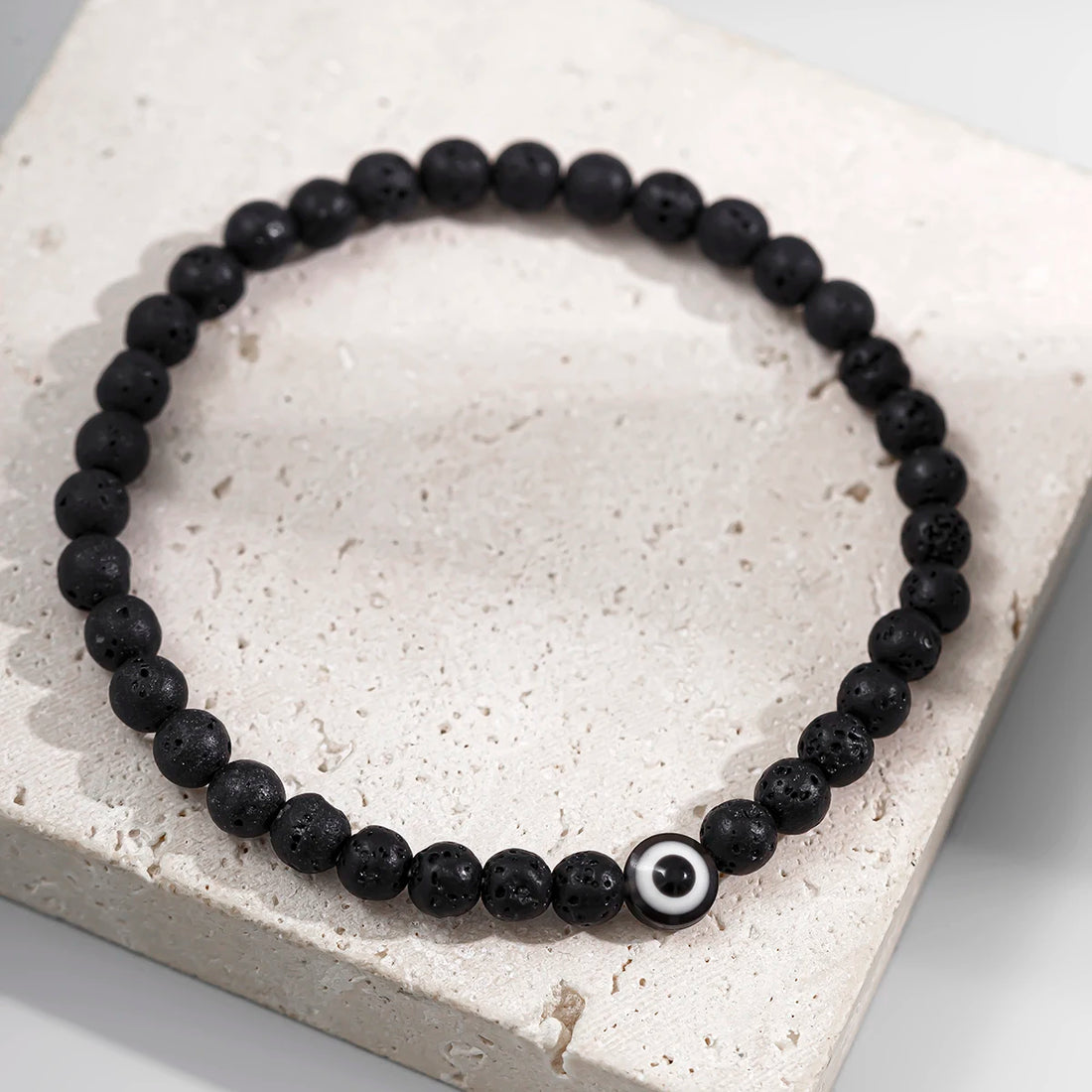 Bracelet de Cheville pour Homme en Perles Volcaniques