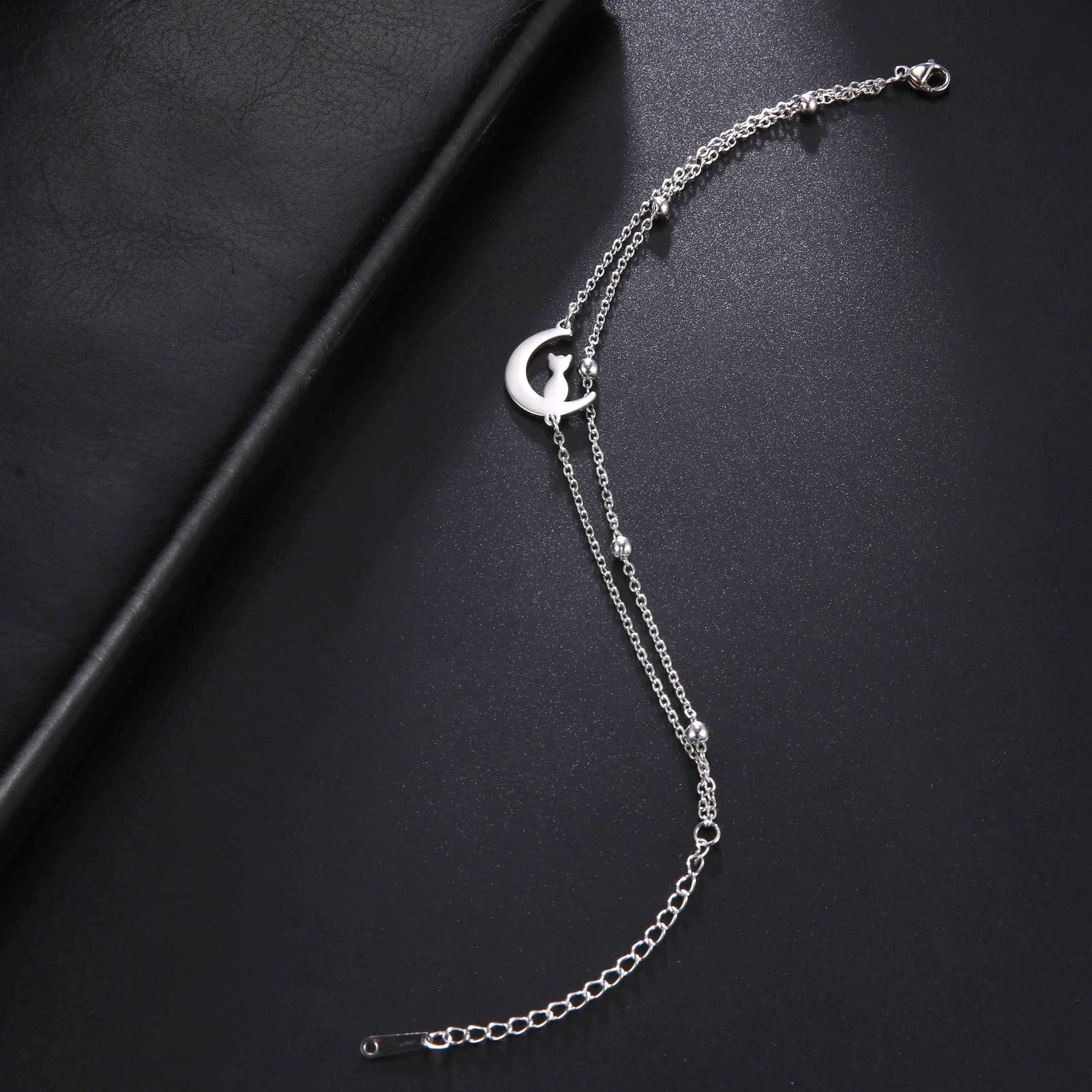 Bracelet de Cheville Cœur Acier Inoxydable – Waterproof