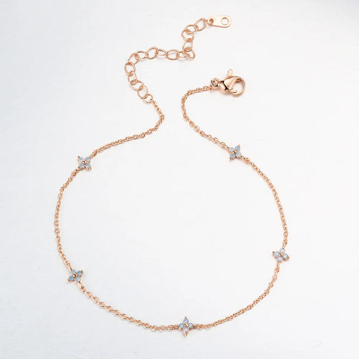 Four-Leaf Clover Ankle Bracelet