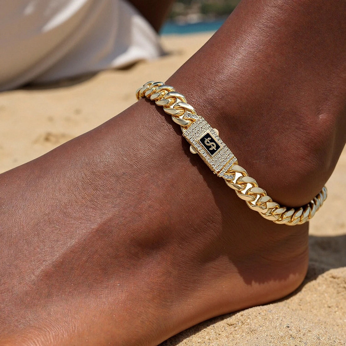 Bracelet de Cheville Chaîne Doré pour Homme