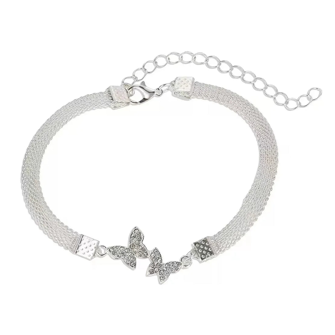Women's Stainless Steel Infinity Symbol Ankle Bracelet with Rhinestones