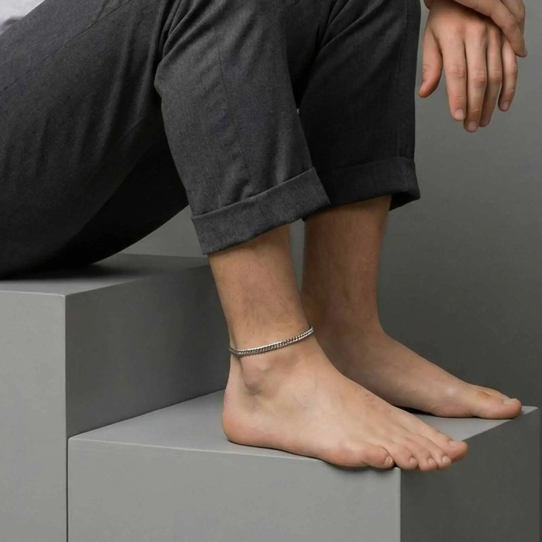 Men's Waterproof Stainless Steel Ankle Bracelet