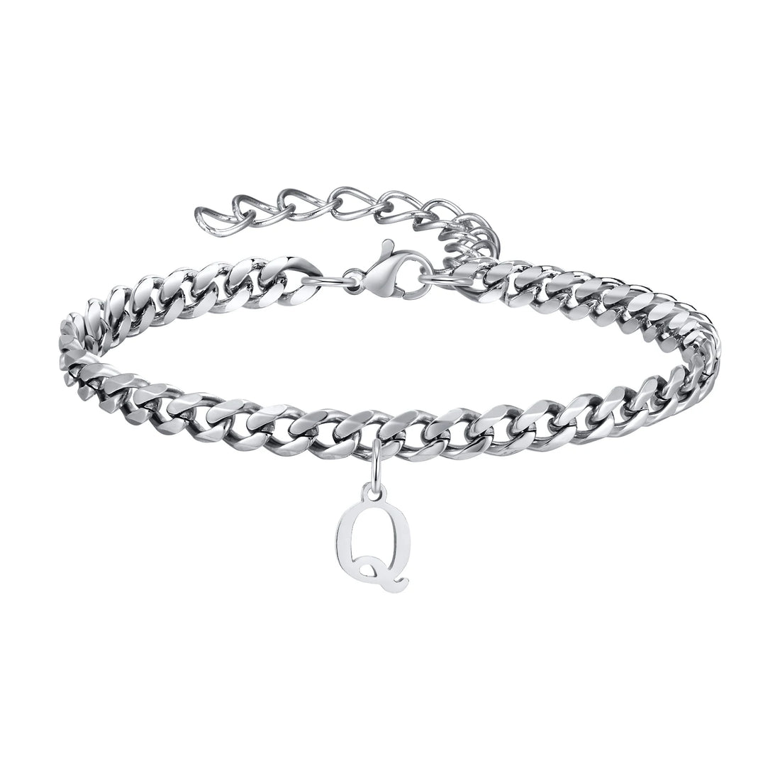 Chaîne de Cheville en Acier Pendentif Lettre