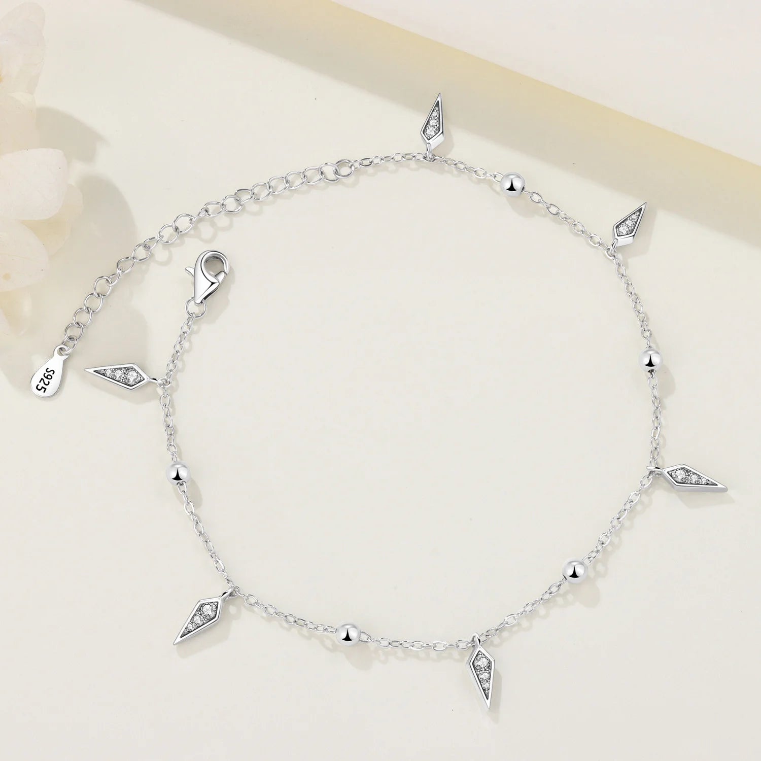 Chaîne de Cheville Argent 925 Cœur Ajouré – Finesse Sterling