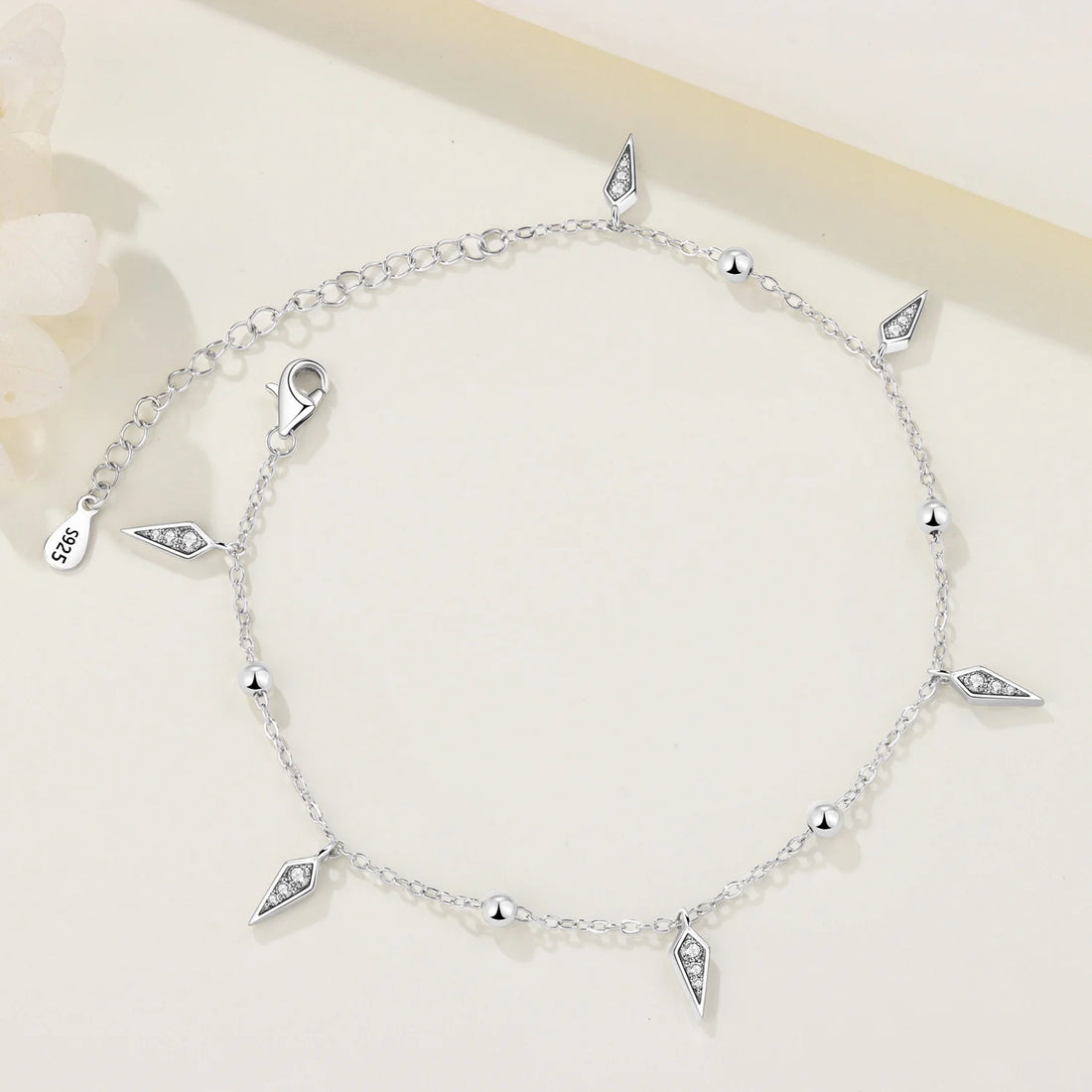 Chaîne de Cheville Argent 925 Cœur Ajouré – Finesse Sterling
