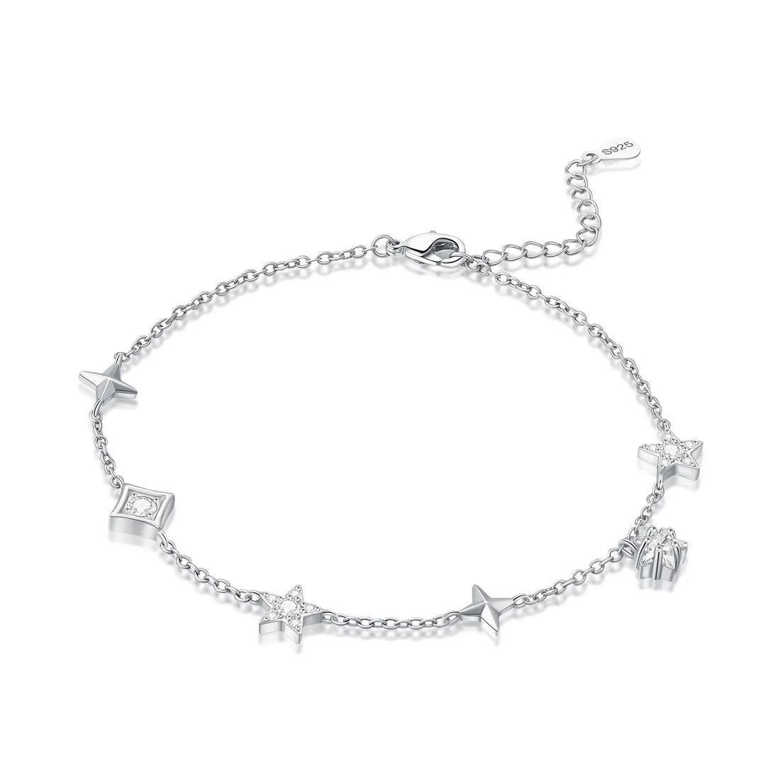Chaîne de Cheville Argent 925 Cœur Ajouré – Finesse Sterling