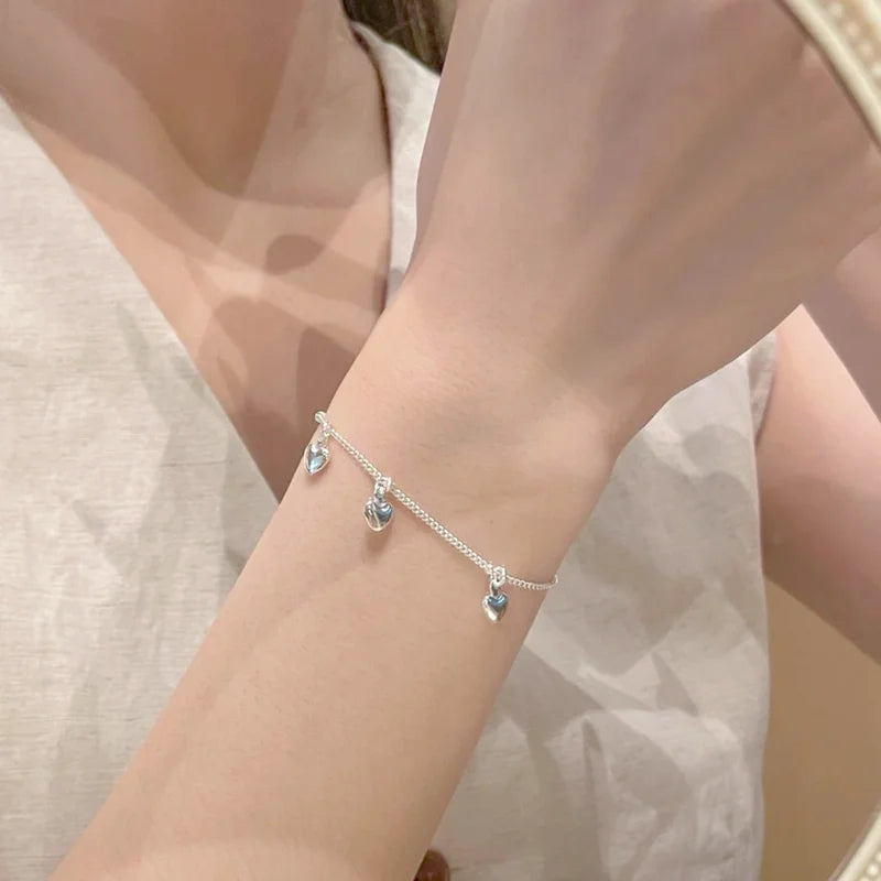 Chaîne de Cheville Argent 925 à Pendentif Cœur – Élégante