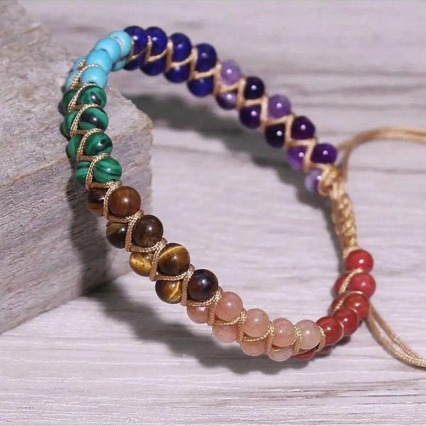 Bracelet de Cheville Bohème en Pierres Naturelles