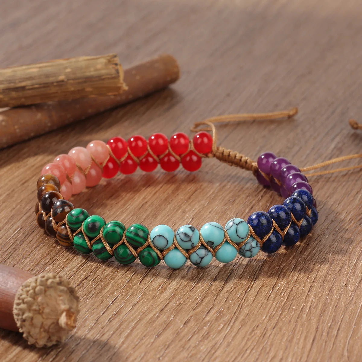 7 Chakra Beaded Ankle Bracelet