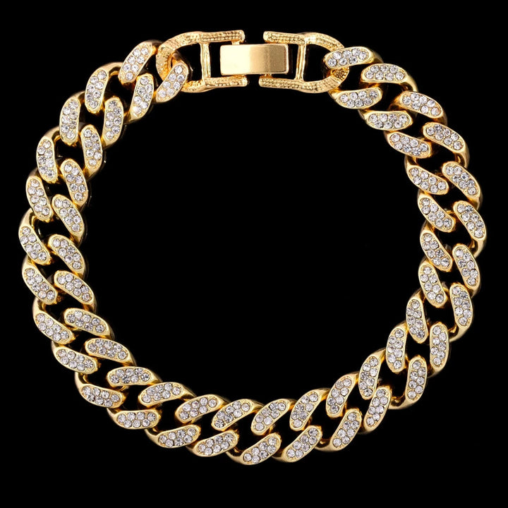 Chaîne de Cheville Maillons Brillants Dorée