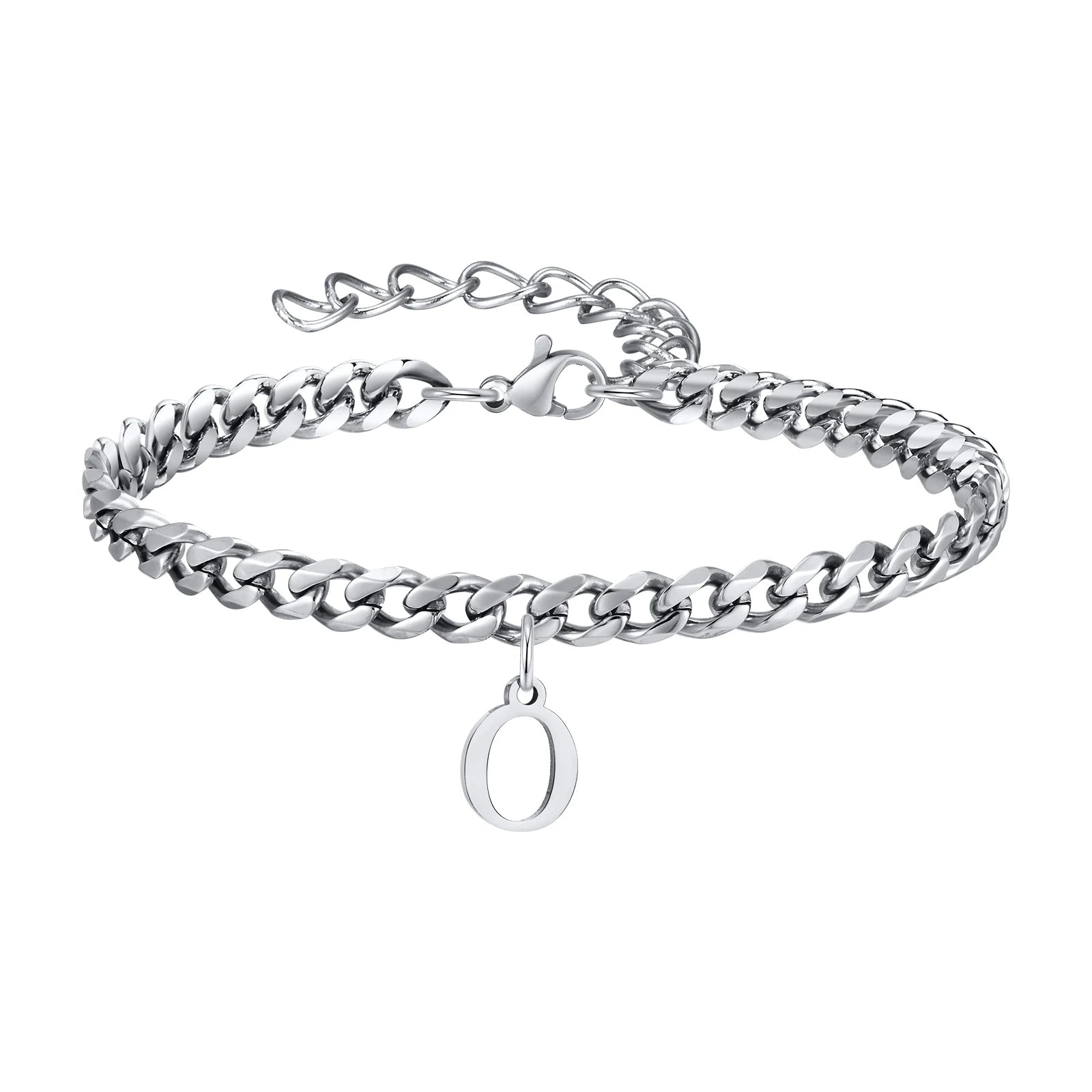 Chaîne de Cheville en Acier Pendentif Lettre