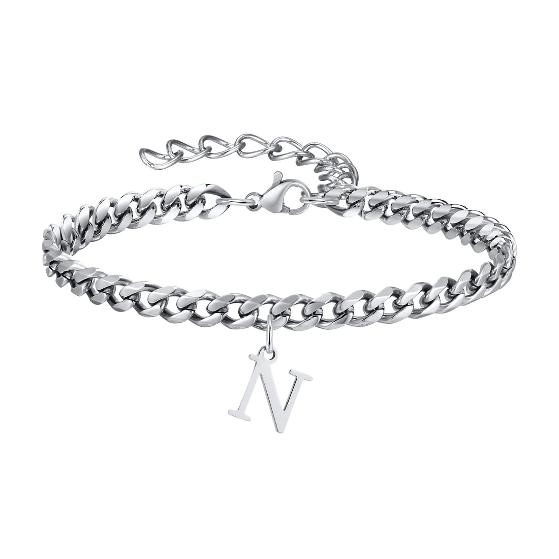 Chaîne de Cheville en Acier Pendentif Lettre