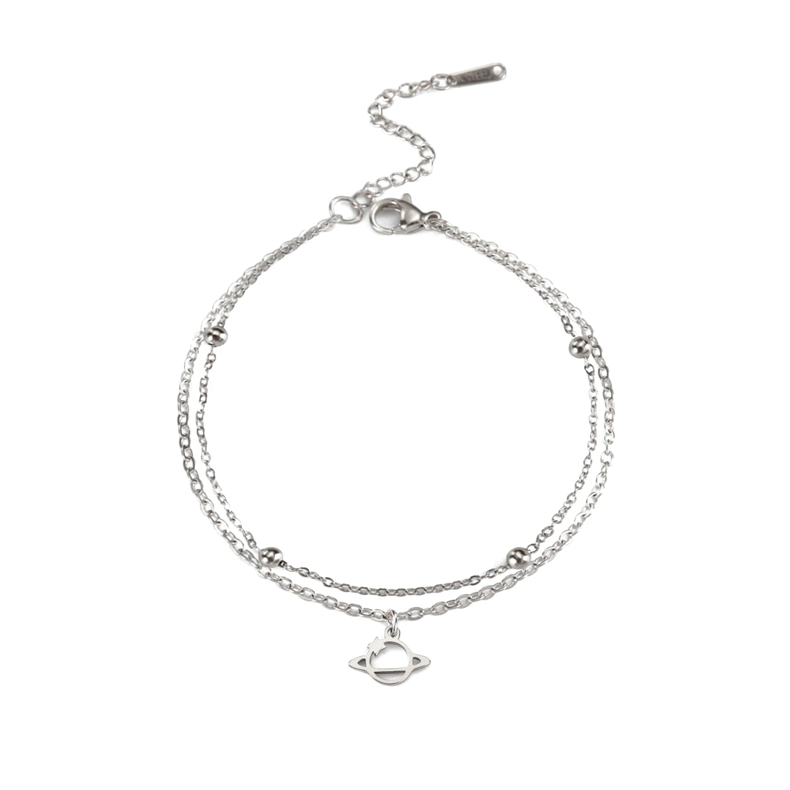 Bracelet de Cheville Cœur Acier Inoxydable – Waterproof