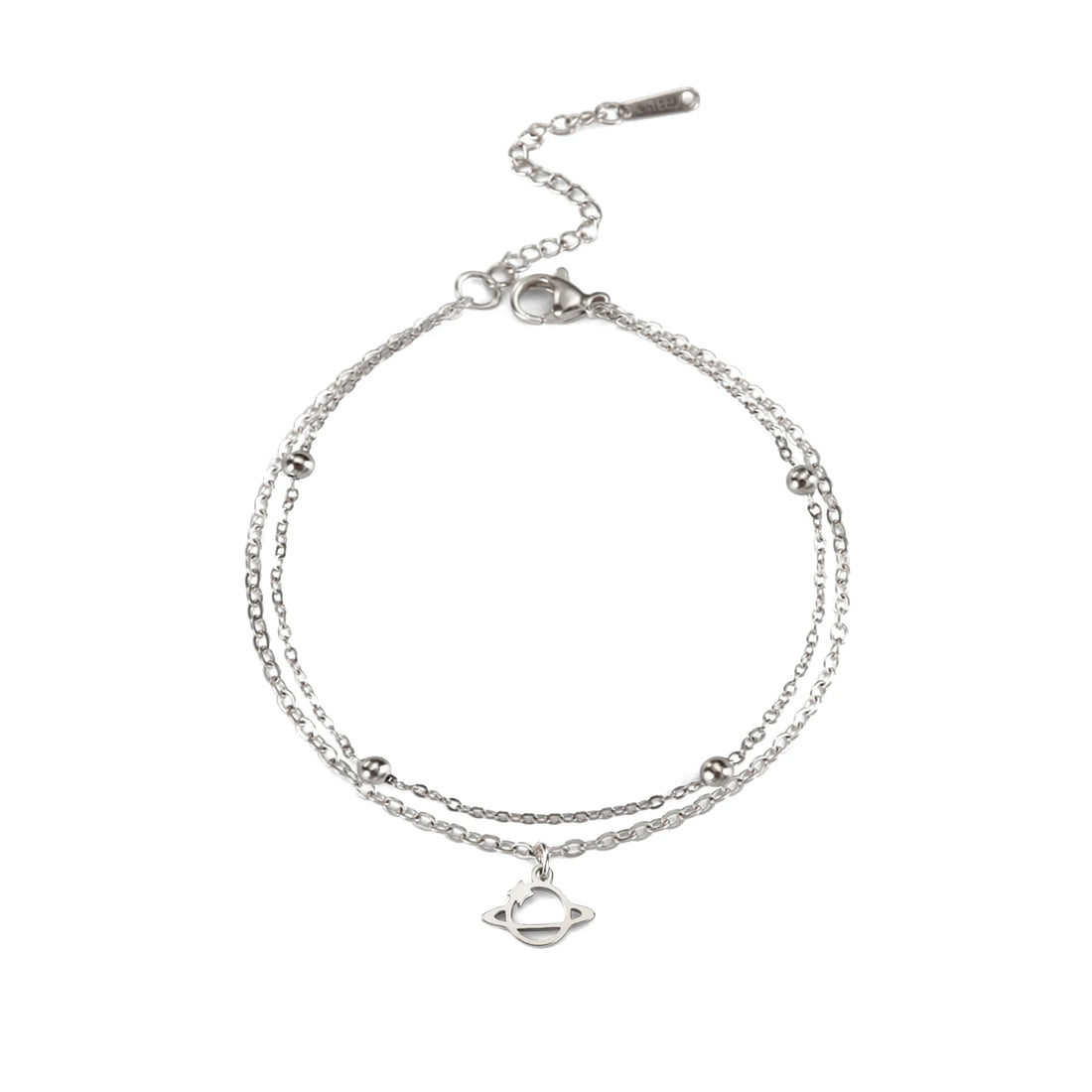 Bracelet de Cheville Cœur Acier Inoxydable – Waterproof