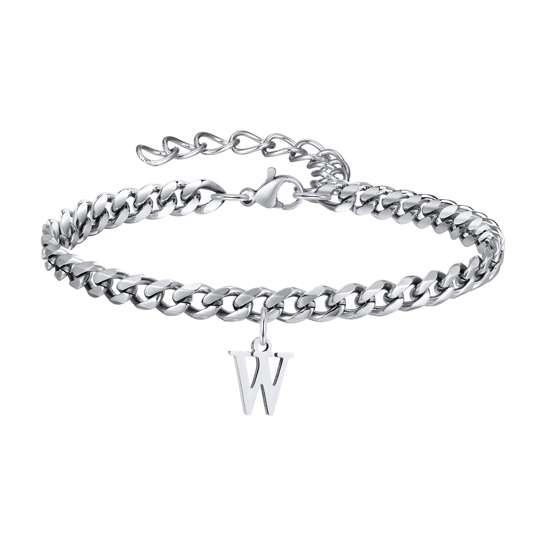 Chaîne de Cheville en Acier Pendentif Lettre