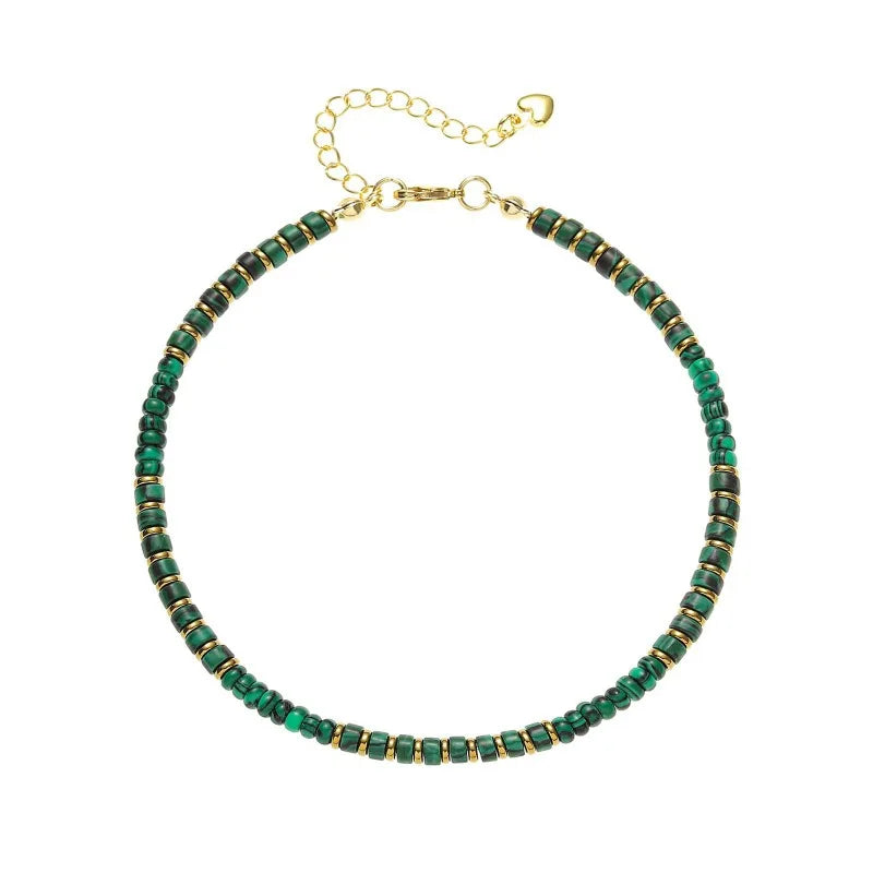 Bracelet de Cheville en Perles Multicolores