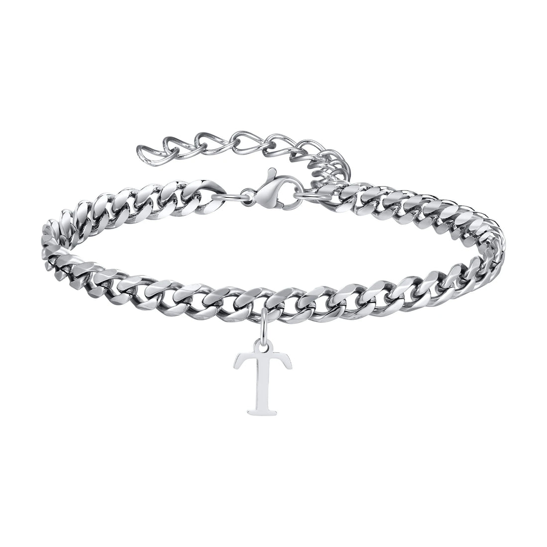 Chaîne de Cheville en Acier Pendentif Lettre