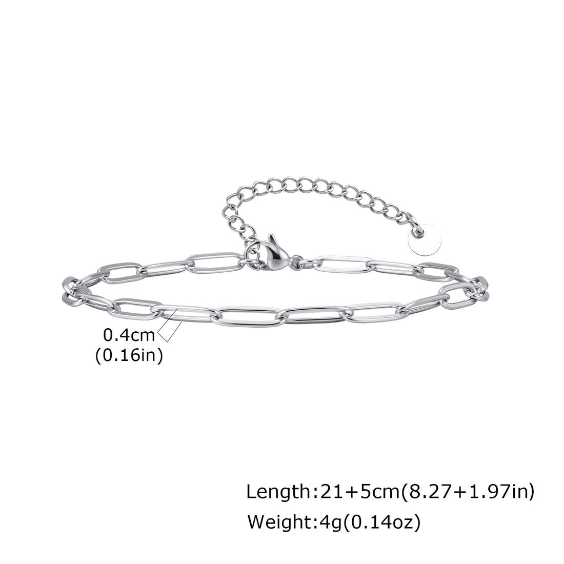 Men's Waterproof Stainless Steel Ankle Bracelet