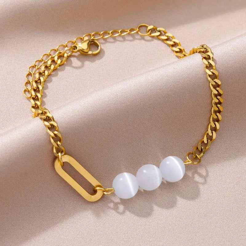 Chaîne de Cheville Dorée avec Croix et Pierres Zirconium