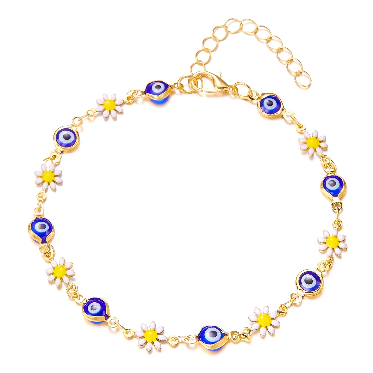 Gold Plated Daisy Ankle Bracelet