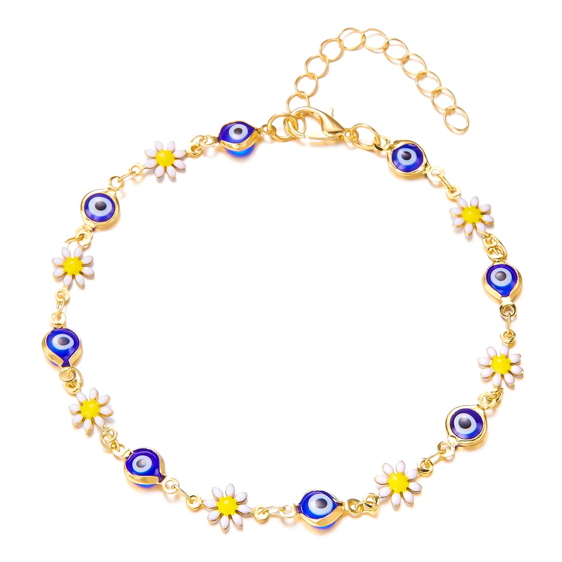 Gold Plated Daisy Ankle Bracelet