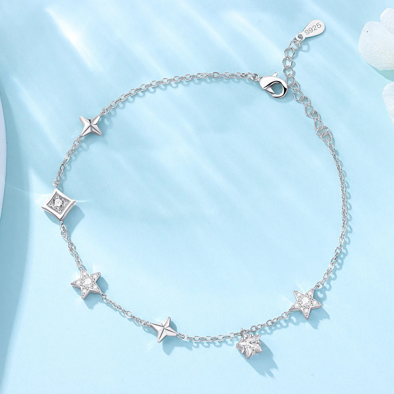 Chaîne de Cheville Argent 925 Cœur Ajouré – Finesse Sterling