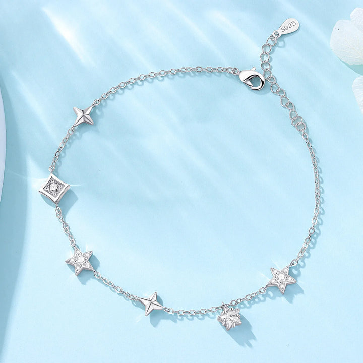 Chaîne de Cheville Argent 925 Cœur Ajouré – Finesse Sterling