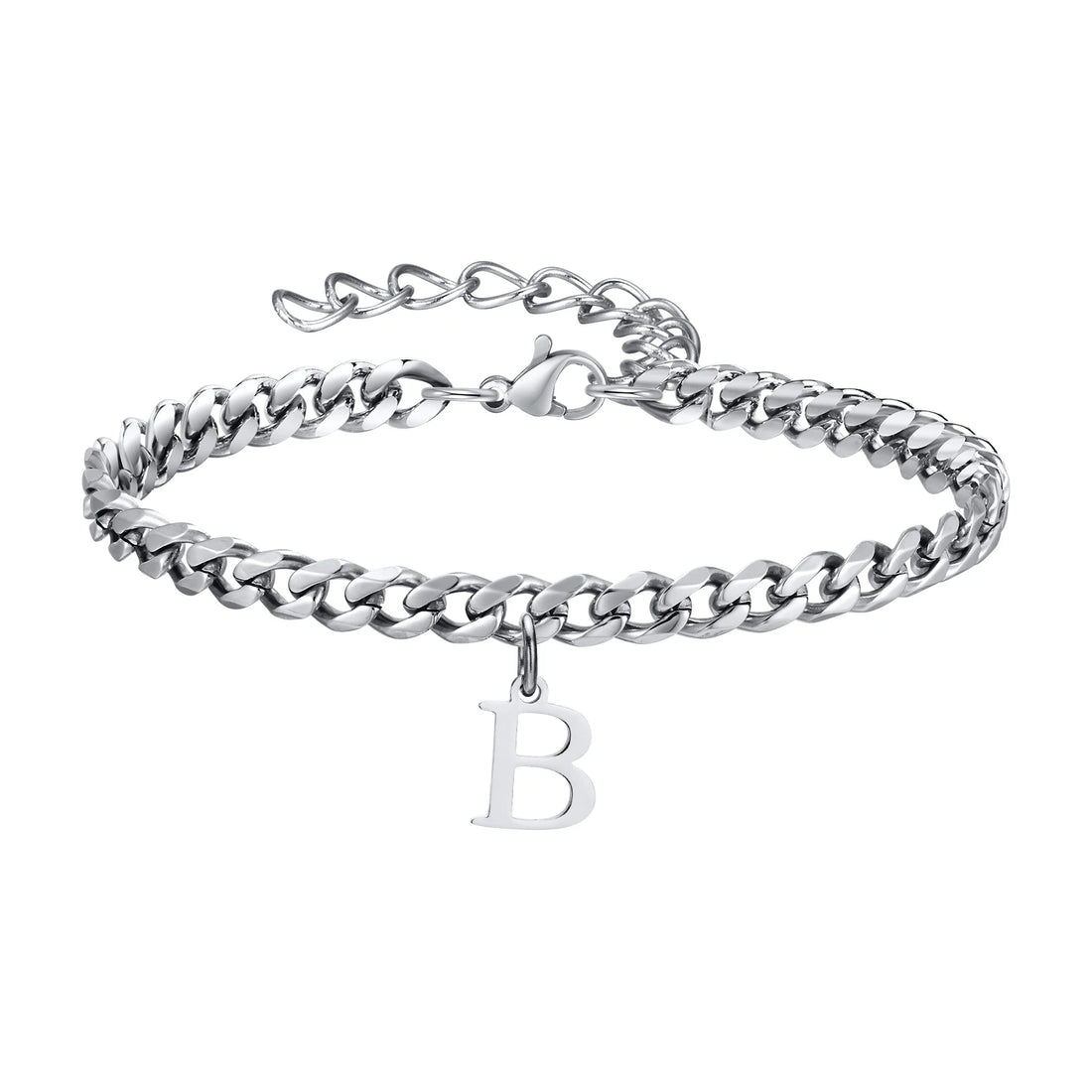 Chaîne de Cheville en Acier Pendentif Lettre