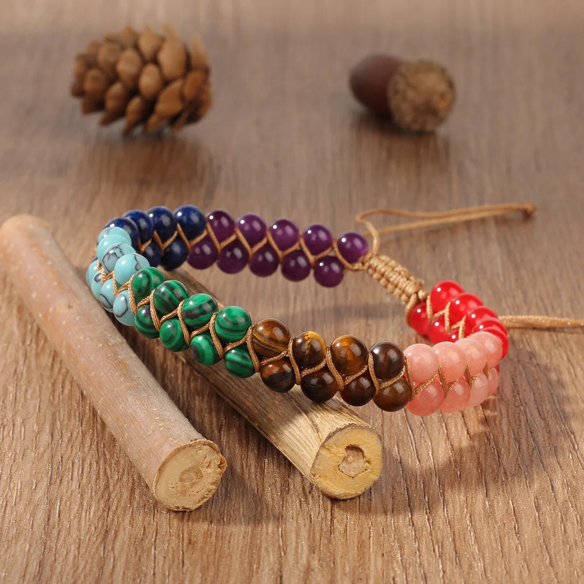 7 Chakra Beaded Ankle Bracelet