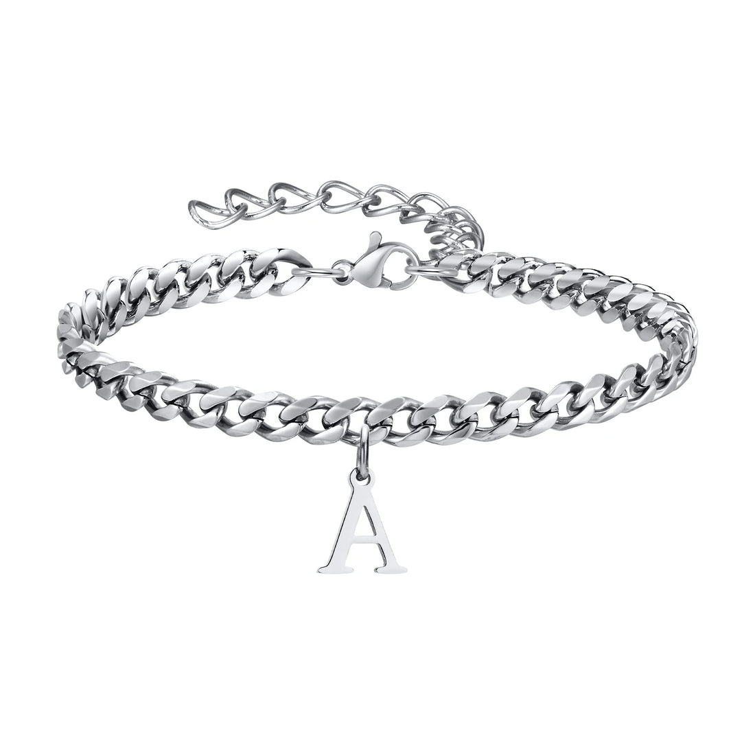 Chaîne de Cheville en Acier Pendentif Lettre