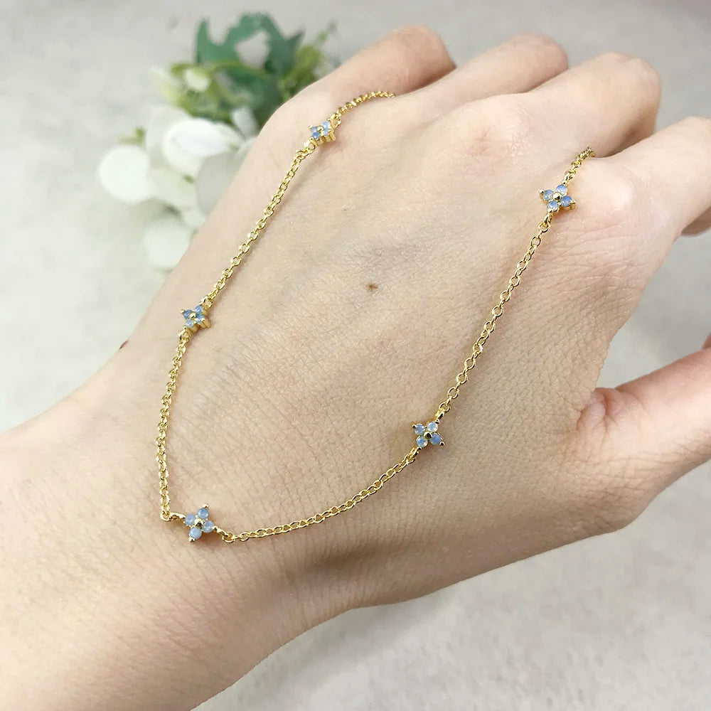 Four-Leaf Clover Ankle Bracelet