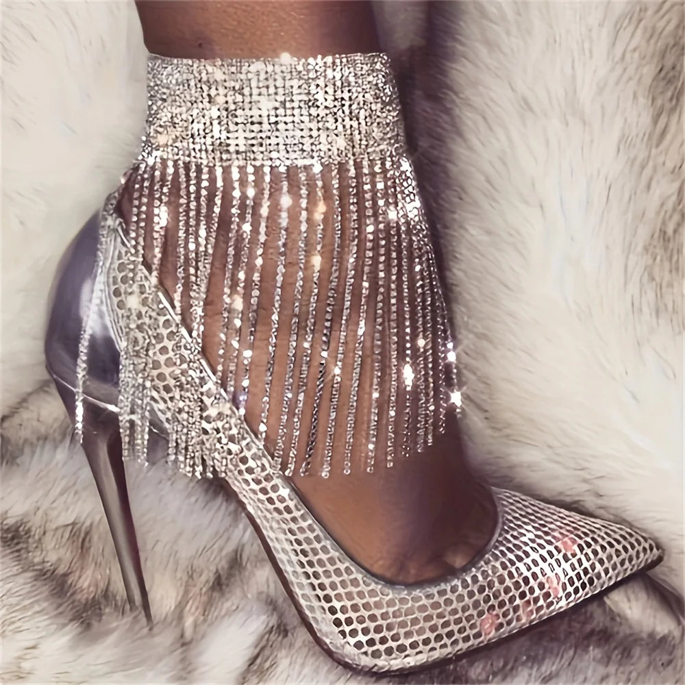 Bracelet de Cheville Strass Cascade