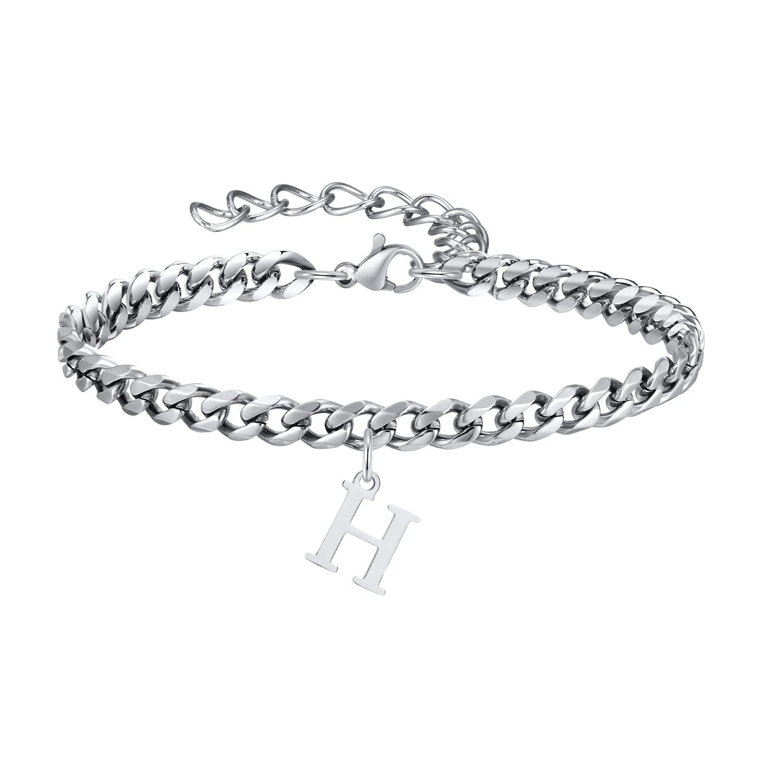 Chaîne de Cheville en Acier Pendentif Lettre