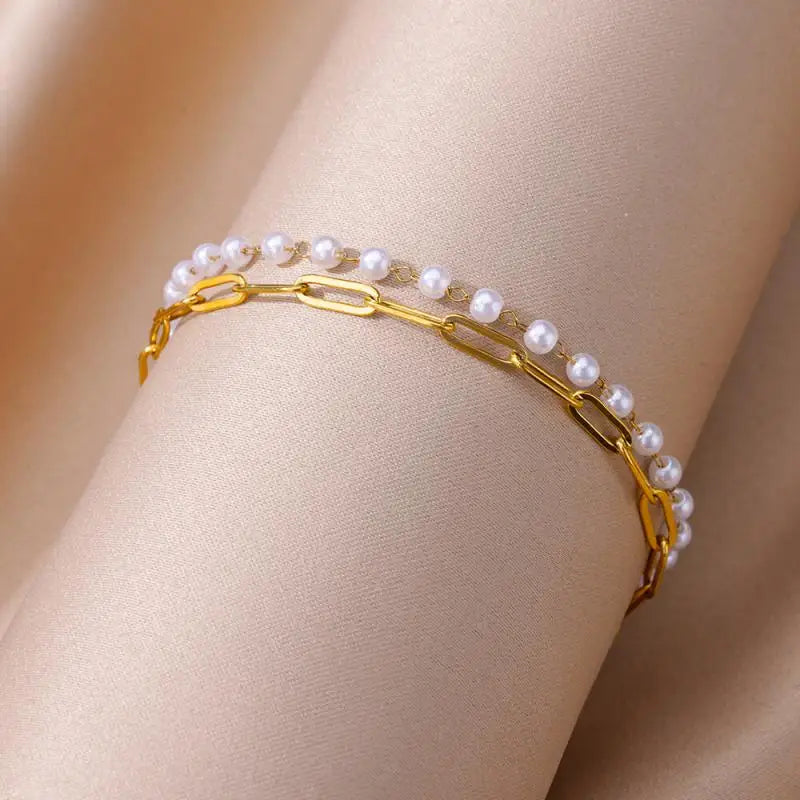 Chaîne de Cheville Dorée avec Croix et Pierres Zirconium
