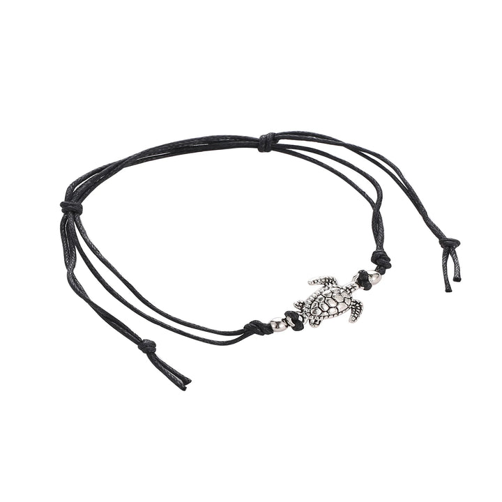 Bracelet de Cheville Tissé avec Tortue