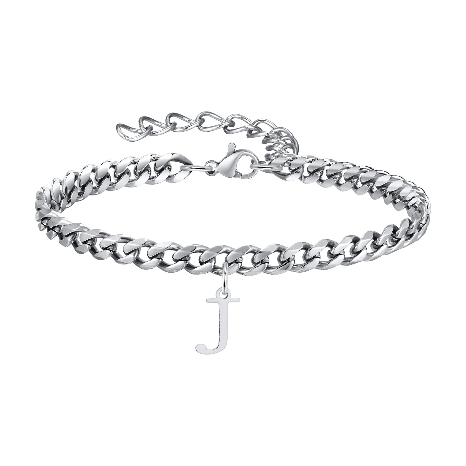Chaîne de Cheville en Acier Pendentif Lettre