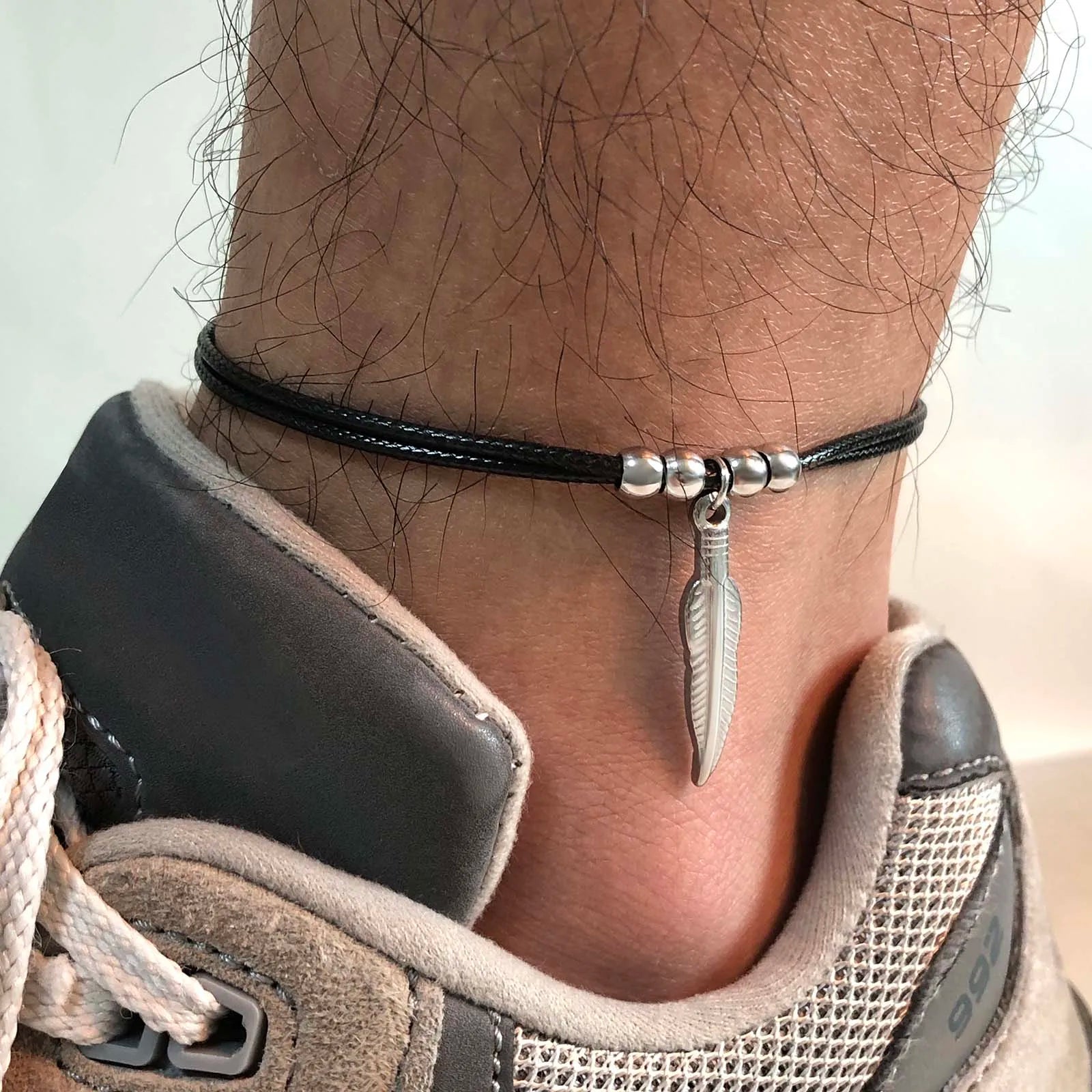 Bracelet de Cheville Homme Tissé Minimaliste