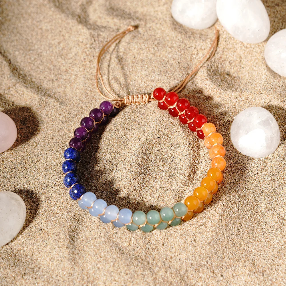 7 Chakra Beaded Ankle Bracelet
