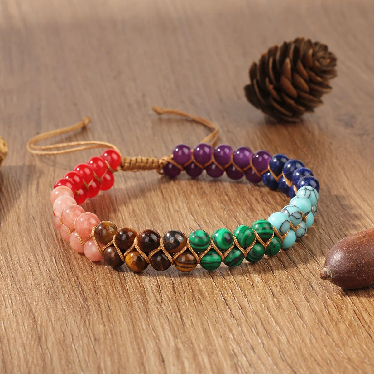 7 Chakra Beaded Ankle Bracelet