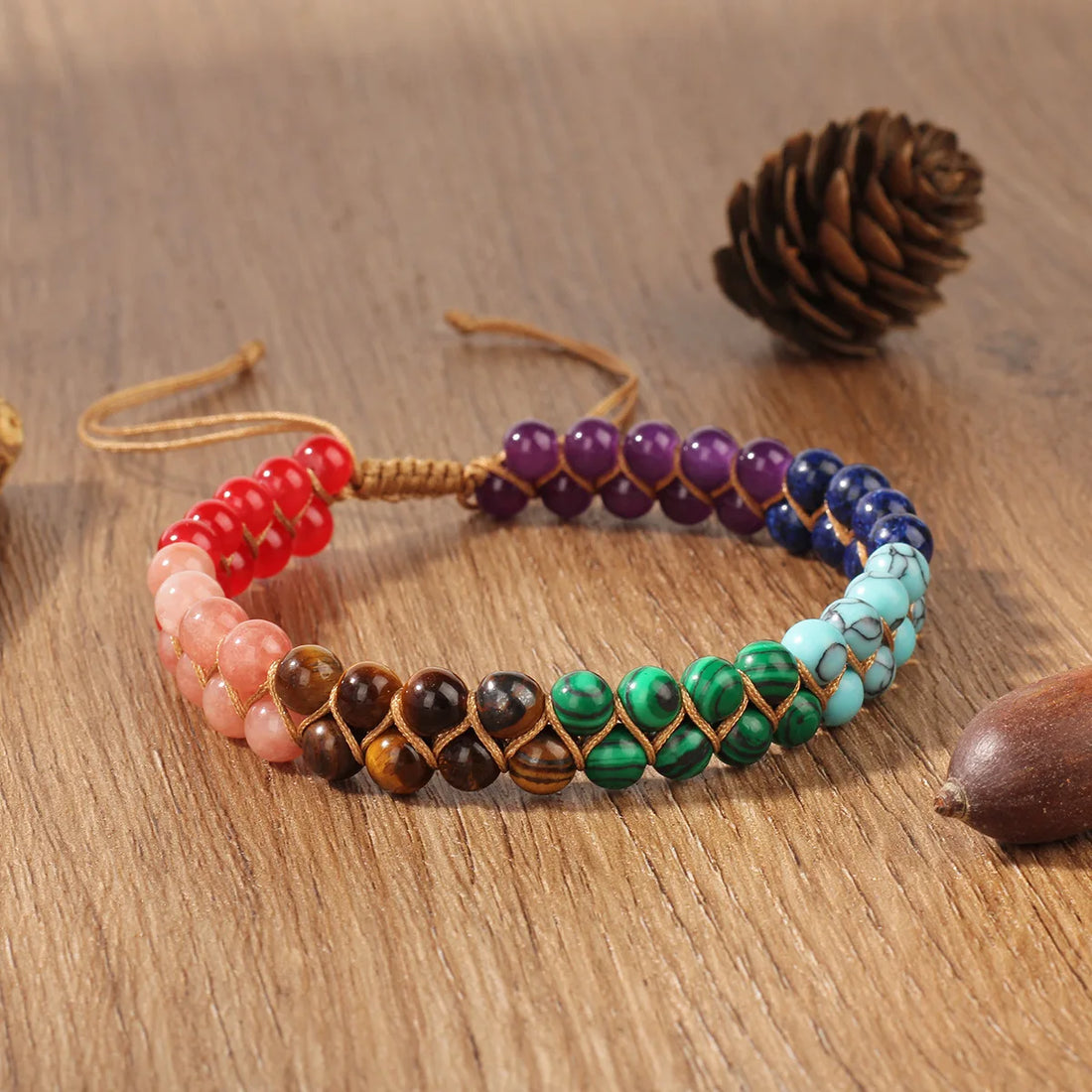7 Chakra Beaded Ankle Bracelet